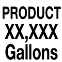 HPD16-065 - 25"W X 10"H - Tank Capacity DECALWhite letters on red background 3M w/ lamination (copy)