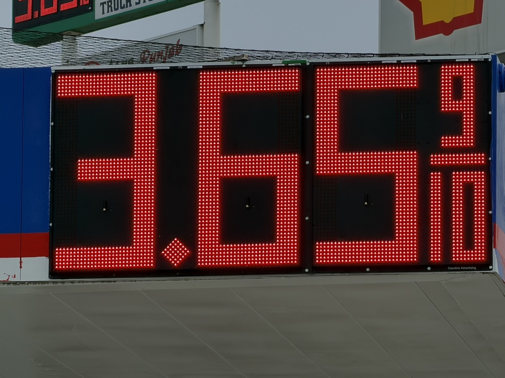 32" High DIP LED Fuel Price Sign. 74" x 35.25" x 0.75" Weatherproof Retrofit System Assembled Complete with Meanwell Power Supply