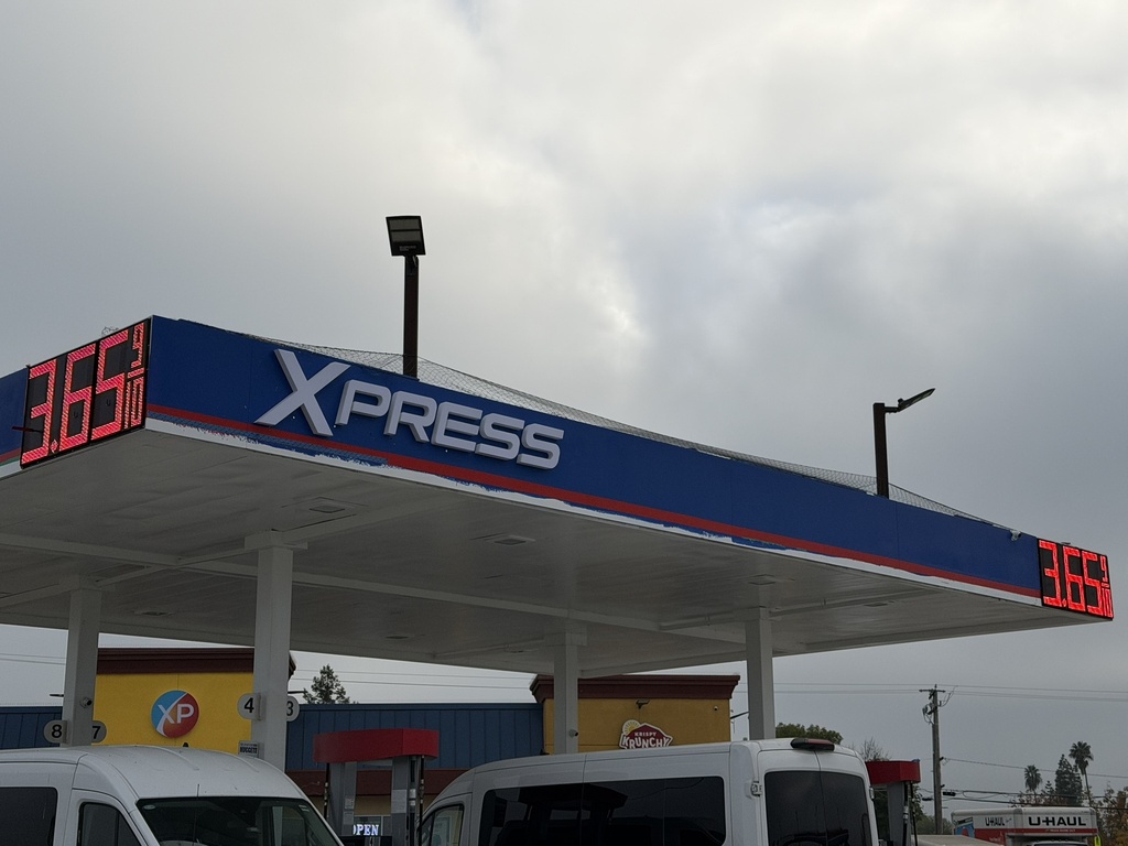 32" High DIP LED Fuel Price Sign. 74" x 35.25" x 0.75" Weatherproof Retrofit System Assembled Complete with Meanwell Power Supply