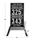 2 GRADES VXS210 SERIES FUEL PRICE SIGN WITH 12" FLIP DIGITS VERSA DISPLAY - FREESTANDING - CURB STAND - MONUMENT STYLE