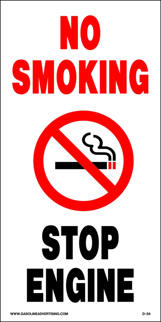 D-24 No Smoking  Decal - NO SMOKING...