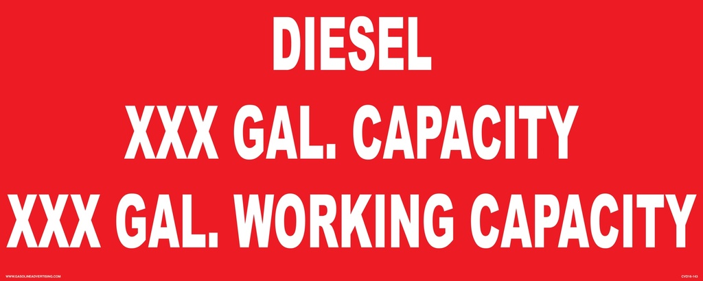 CVD16-143 - 25"W X 10"H - DIESEL... Decal