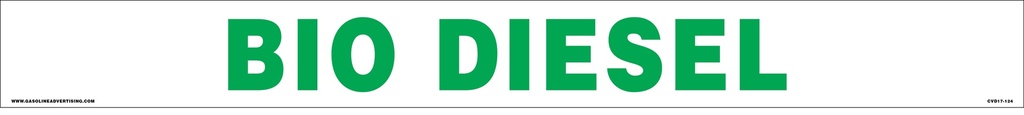 CVD17-124 - 21.5"W X 2.25"H - BIO DIESEL Decal