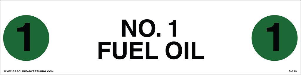 D-399 API COLOR CODED DECAL - NO. 1 FUEL OIL