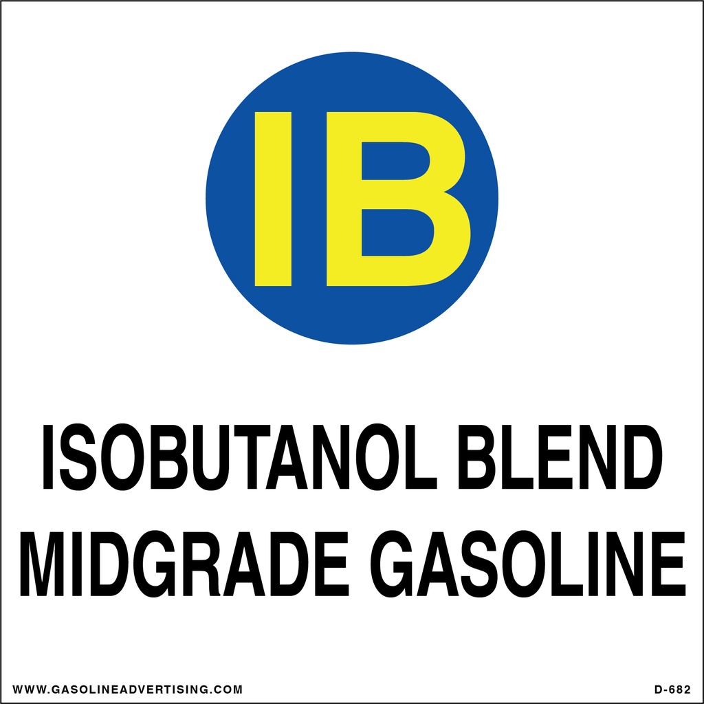 D-682 API Color Coded Decal - ISOBUTANOL BLEND GASOLINE