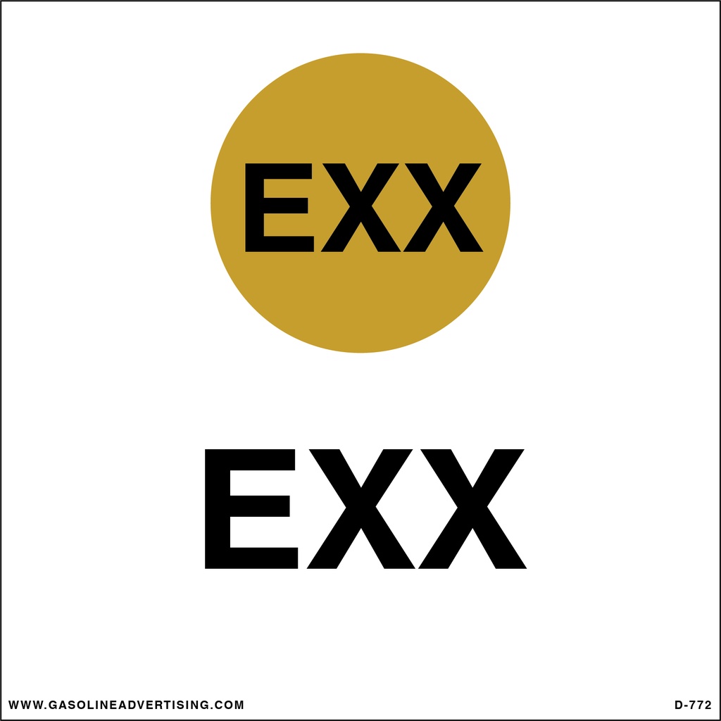 D-772 API Color Coded Decal - EXX