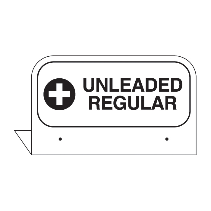 FPI-12-O -  3.5" x 2.625" Fill Pipe ID Tag "UNLEADED REGULAR"