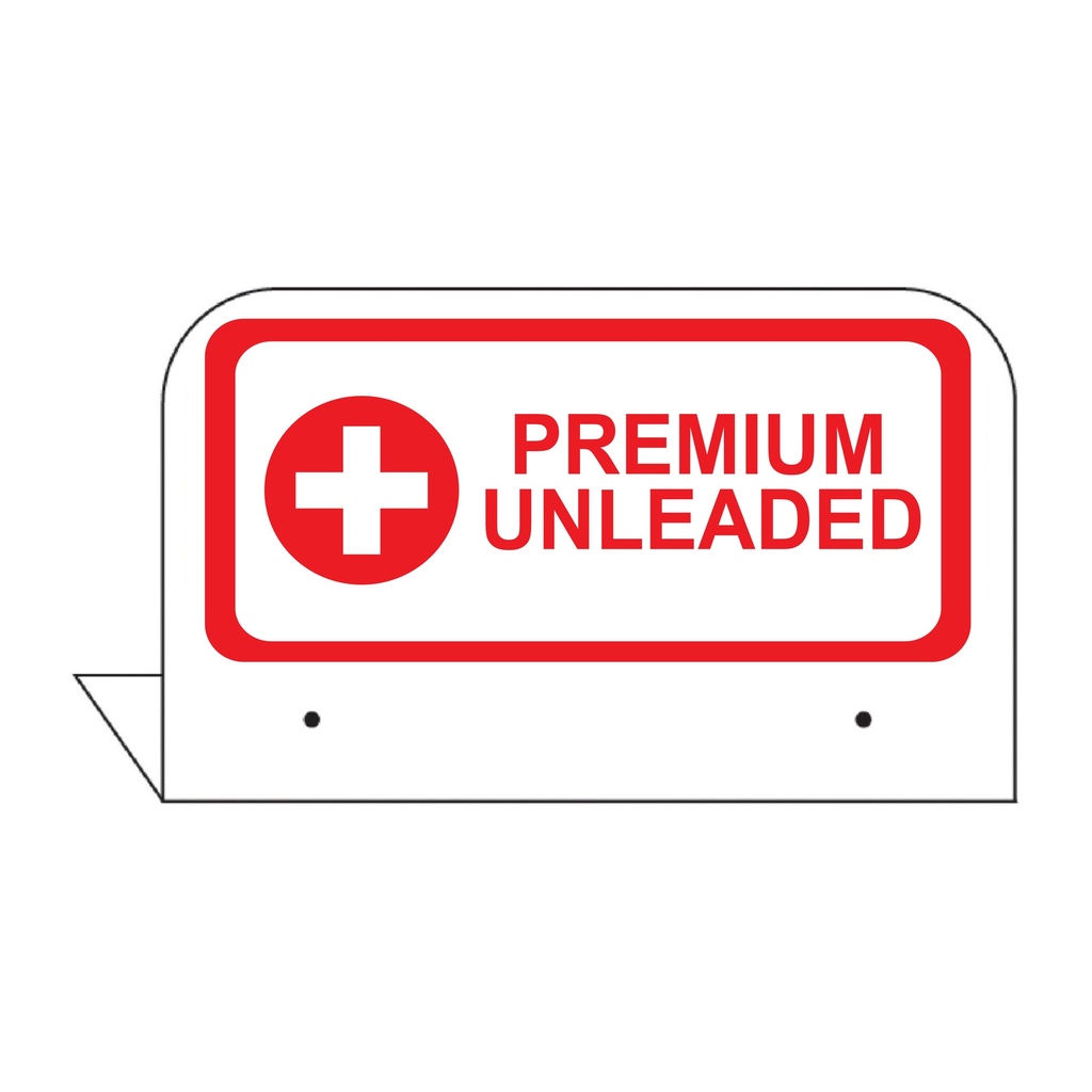 FPI-18 -  3.5" x 2.625" Fill Pipe ID Tag "PREMIUM UNLEADED"