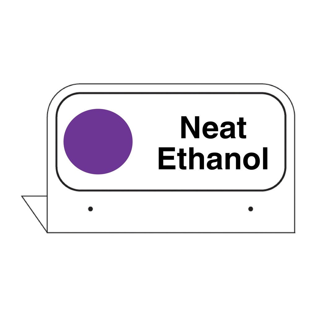 FPI-137 - 3.5" x 2.625" Fill Pipe ID Tag "Neat Ethanol"