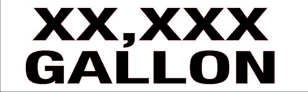 CAS-51.5-BW 5" x 1.5" - Gallonage - Aluminum Sign