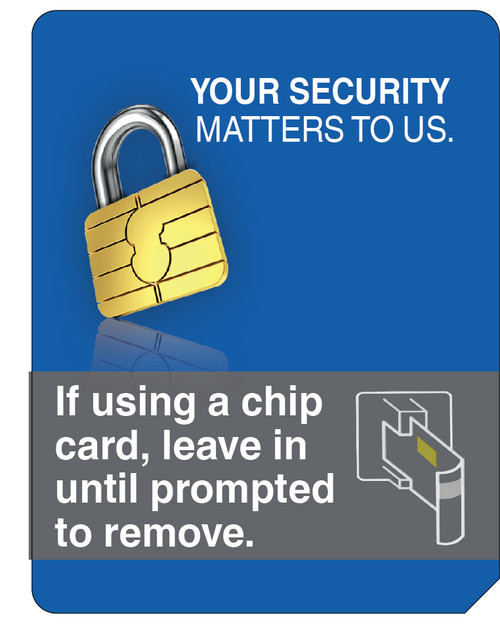[DG10-EMV-BLU-V] DG9-EMV-BLK-H EMV CARD READER INSERT GRAPHIC (Ultimate V-Tex, Blue)