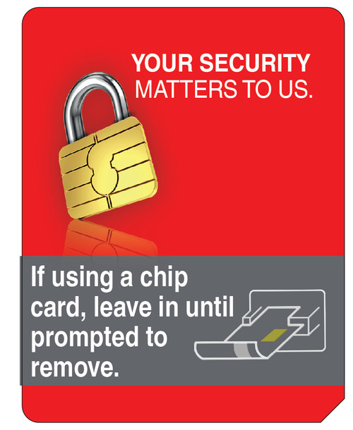 [DG10-EMV-R-H] DG9-EMV-BLK-H - 2.375"W X 3.062"H - EMV CARD READER INSERT GRAPHIC (Ultimate V-Tex, Red)