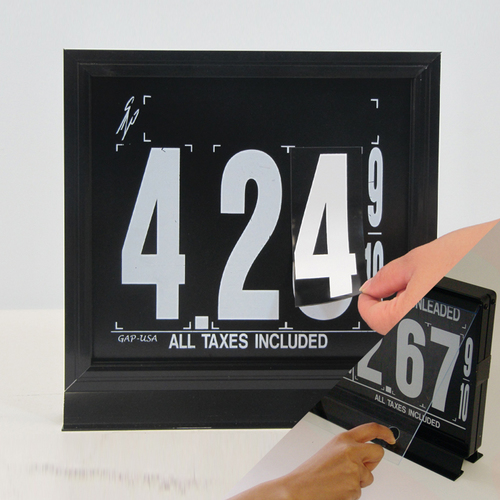 [M121P] 1 Grade M120 Series Pump Top Fuel Price sign w/ 8" Magnetic Digits (Black, Premium)