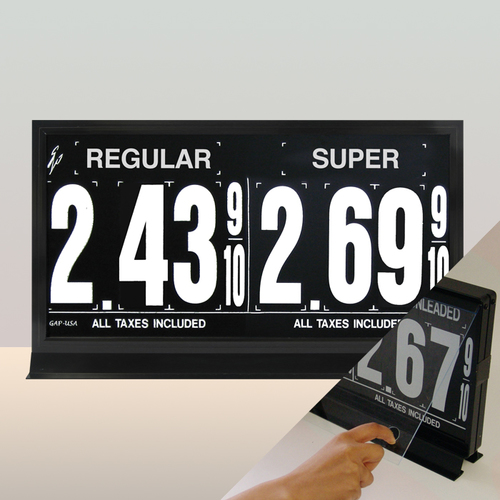 2 Grades M210 Series Pump Top Fuel Price sign w/ 8.25" Magnetic Digits