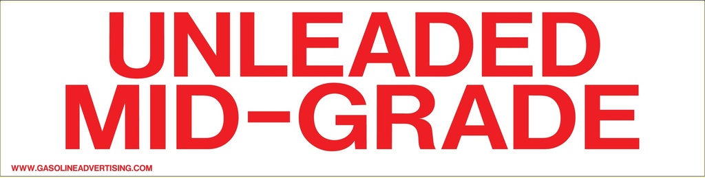 Pump Ad. Panel Decal - UNLEADED MID-GRADE