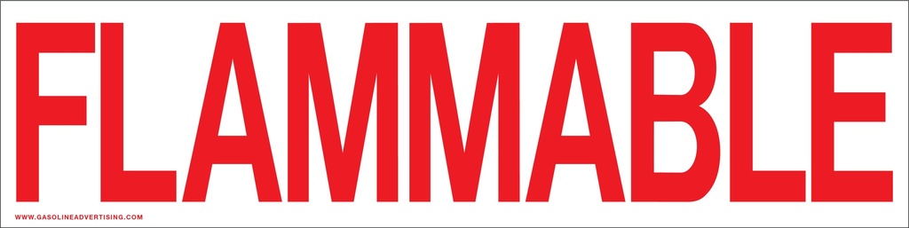 Pump Ad. Panel Decal - FLAMMABLE