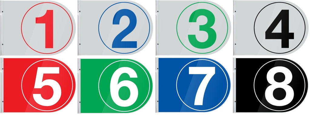 PS-14   Pump Number Flag Mount 14" Rectangular Signs