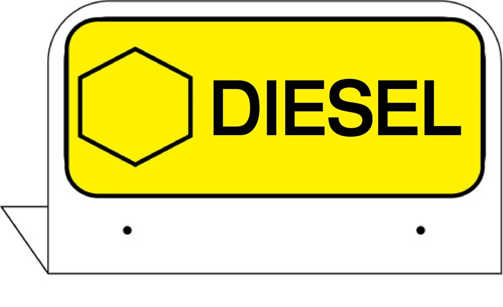 FPI-13-O -  3.5" x 2.625" Fpi Pipe ID Tag "DIESEL"