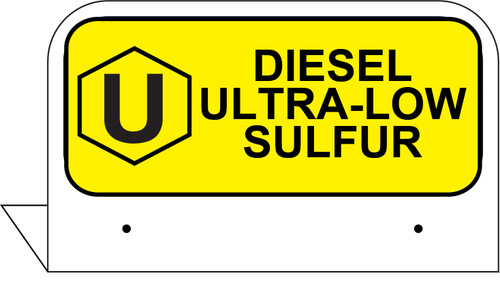 FPI-122-O API Fill Pipe ID Tag "Diesel Ultra-Low Sulfur"  Includes: 10" Clamp