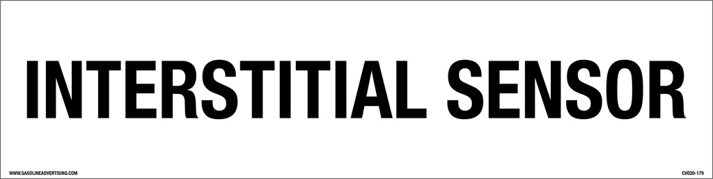 CVD20-179 - 12"W X 3"H - 1" High Letters - Interstitial Sensor Decal