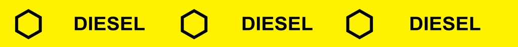 TC-07-O 38" x 3.5" "Diesel" API Color Code and Symbol -  Black on Yellow Tank Collar
