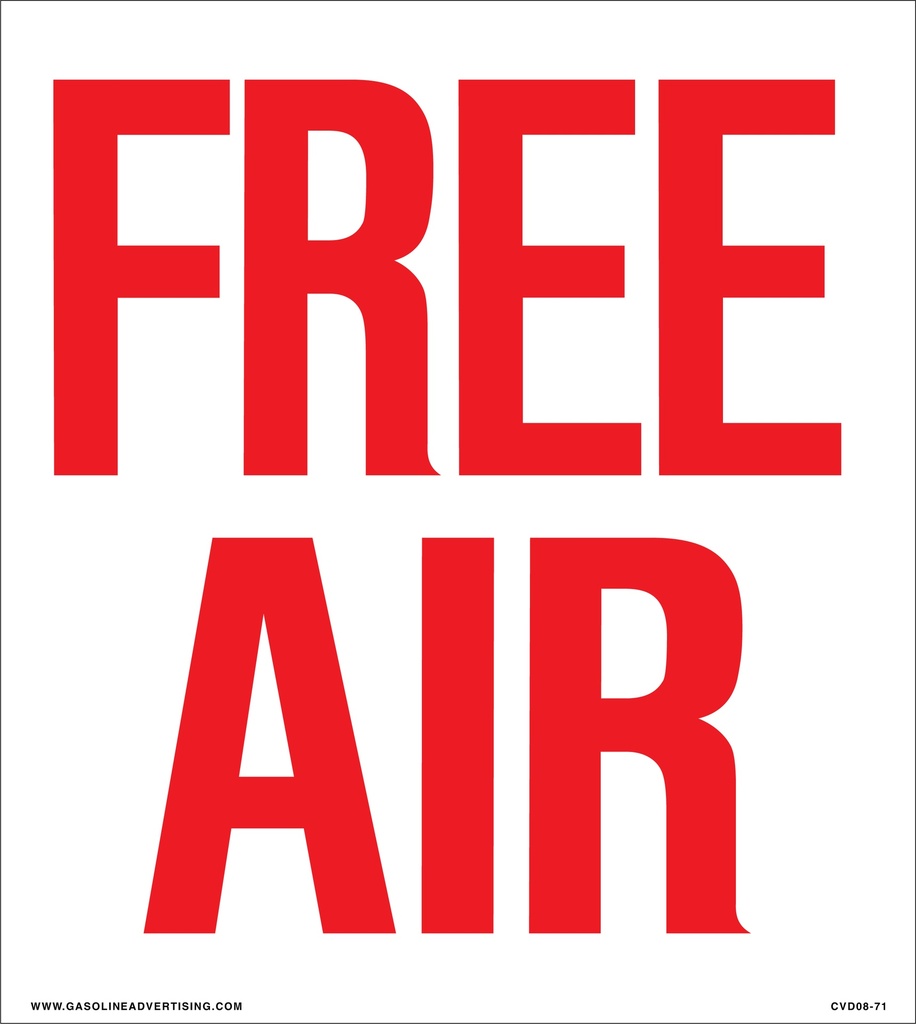 CVD08-71 - 8.5"W X 9.5"H - FREE AIR Decal
