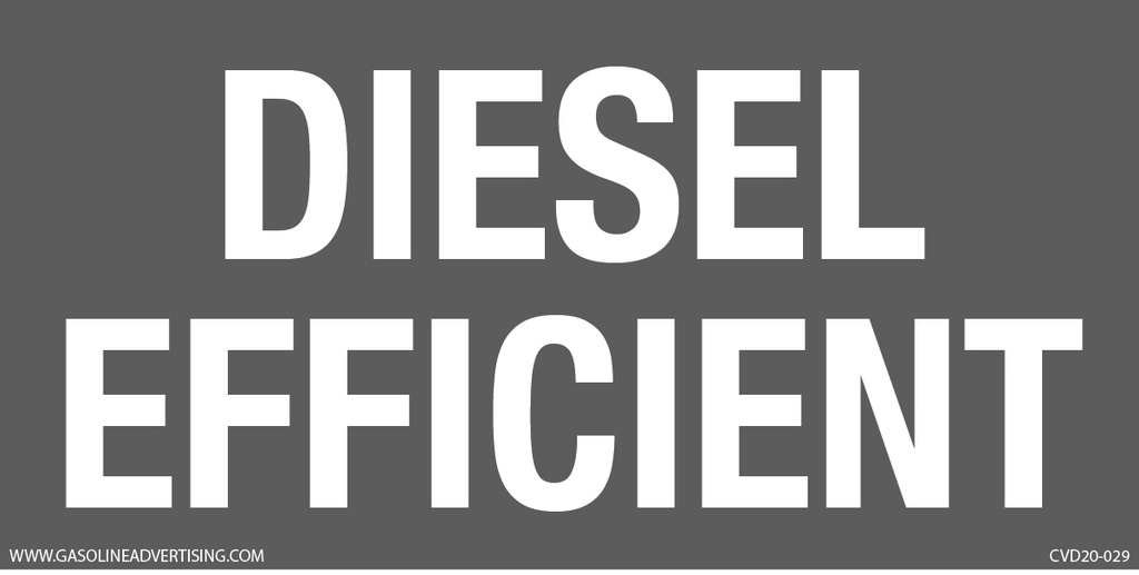 CVD20-029 - 4"W X 2"H - DIESEL EFFICIENT Decal