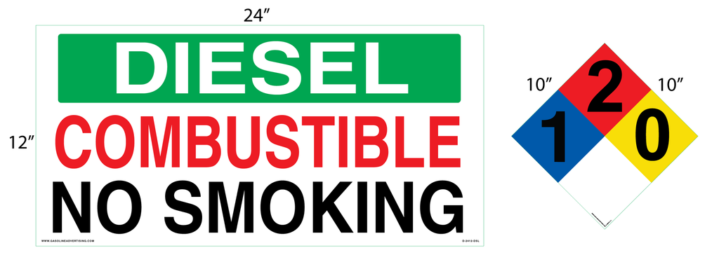 AST Diesel High Performance Graphic Set - 1 Each NFPA & Tank 3M Decal