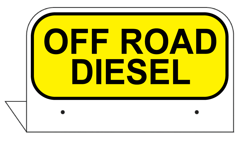 FPI-77 - 3.5" x 2.625" Fill Pipe ID Tag "Off-Road Diesel"