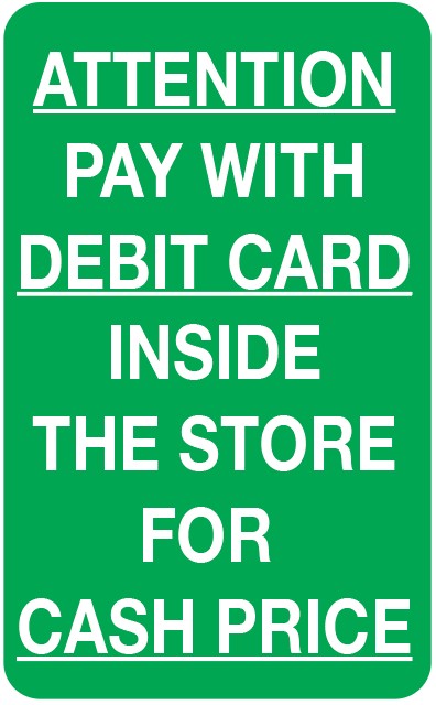 DG10-LD-SDC - Save with your Debit Card...Upper Bezel Door Graphic