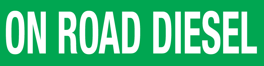 D-123-ONRD-WG - 12" x 3" - "ON ROAD DIESEL" W/G Decal