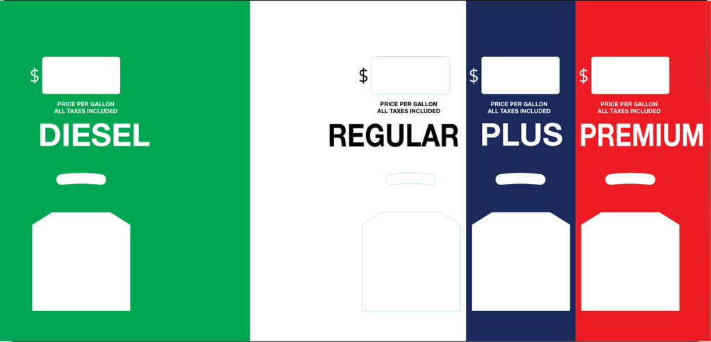 DG10P-PO41-NOU 3+1 Product ID Overlay for Gilbraco Encore S Premium Dispenser