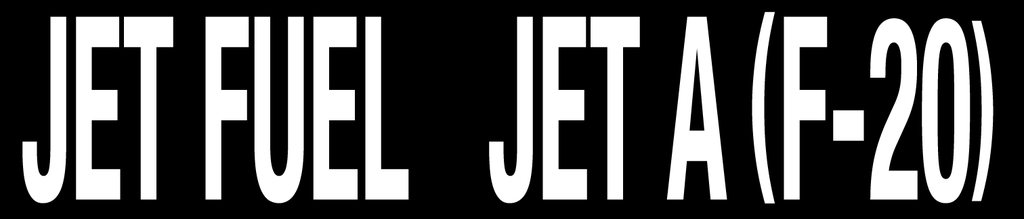 CVD-214-JFF20 - 21"W X 4.5"H - JET FUEL  JET A F-20 Decal