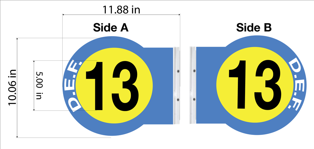PS10-CUS-DEF - 10" ROUND PUMP #'s - Custom Layout for D.E.F.