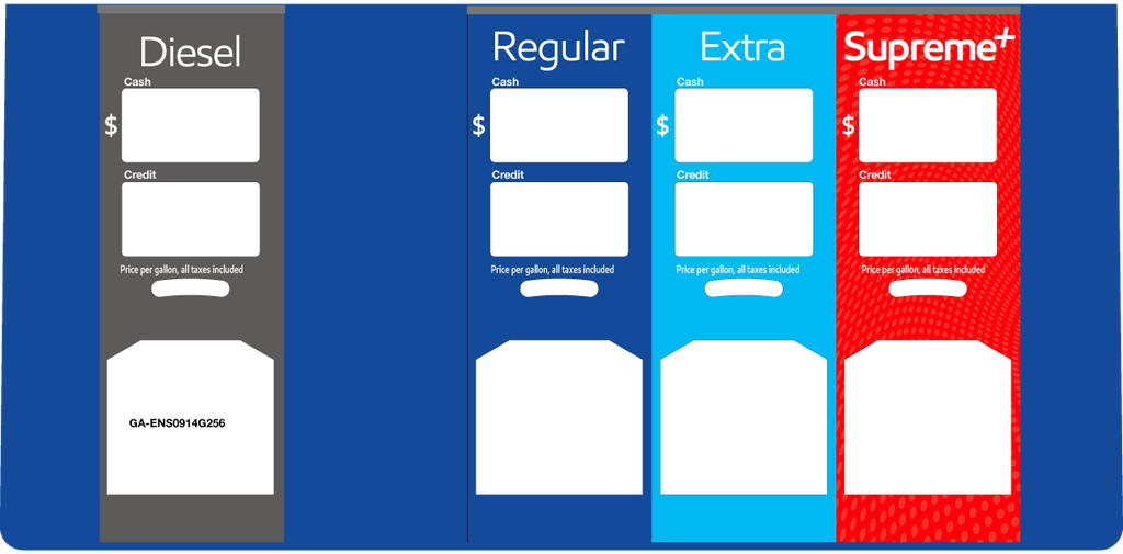 GA-ENS0914G256  4 Product ID Overlay - Exxon / Mobil Dual Pricing Cash and Credit