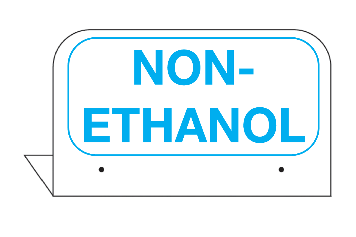 CFPI-132 - 3.5" x 2.625" Fill Pipe ID Tag "NON-ETHANOL"