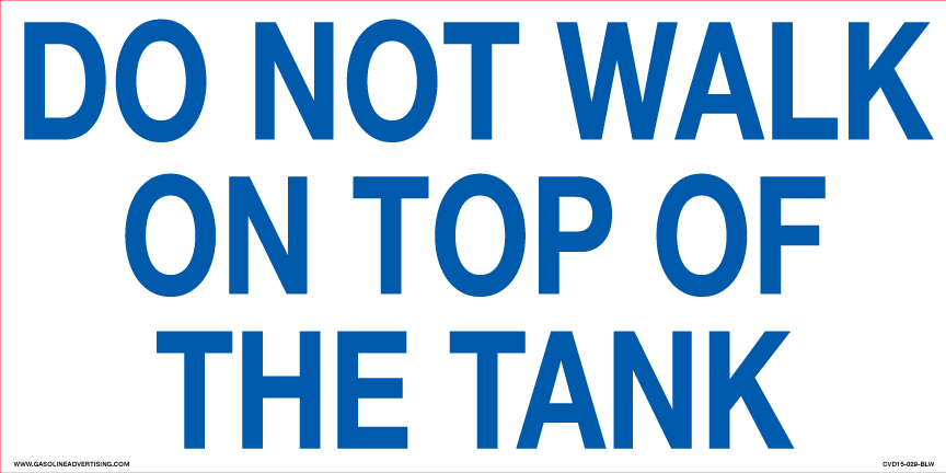 CVD15-029-BLW - 12"W X 6"H - DO NOT WALK... Blue on White Decal