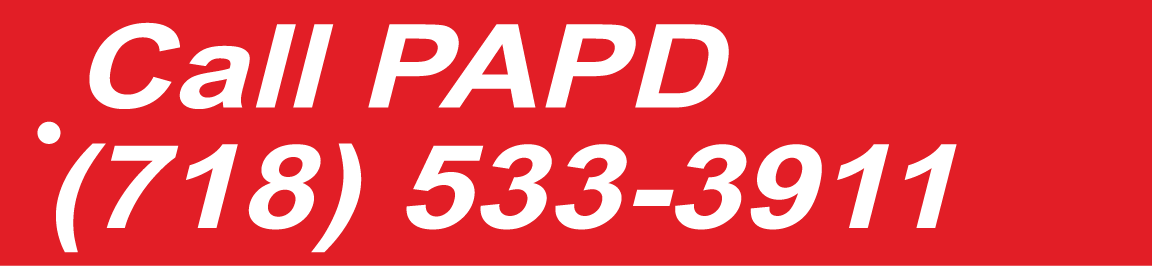 CVD-164-PAPD - 16"w x 3.68"h - Call PAPD (718) 533-3911 - Decal