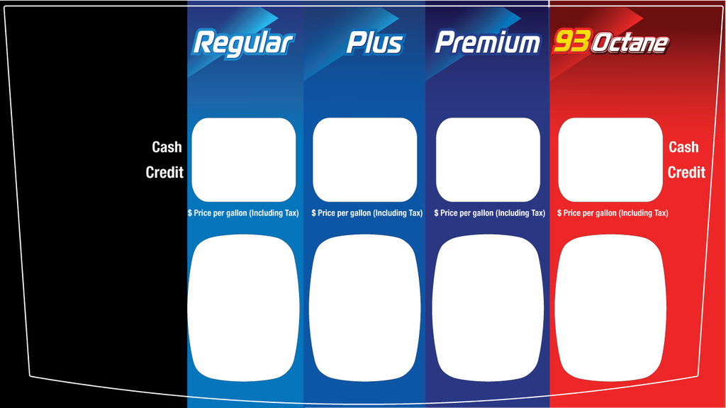 DG42-PO42-SUN-93OCT Brand Panel for Ovation 2 Sunoco - 93 Octane - Cash and Credit Pricing