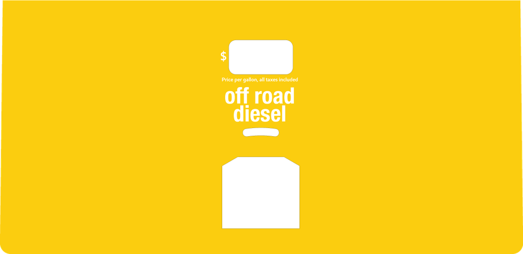 DG10-PO11-IRV-ORD   Off Road Diesel ID Overlay Gilbarco White on Yellow Irving