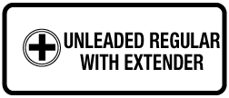 3.5" X 1.5" - UNLEADED REGULAR WITH EXTENDER - with a .10" hole on the left center Black and White Background, Foam Core Aluminum