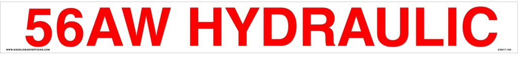 CVD17-166 - 40"W X 4"H - 56AW HYDRAULIC Decal
