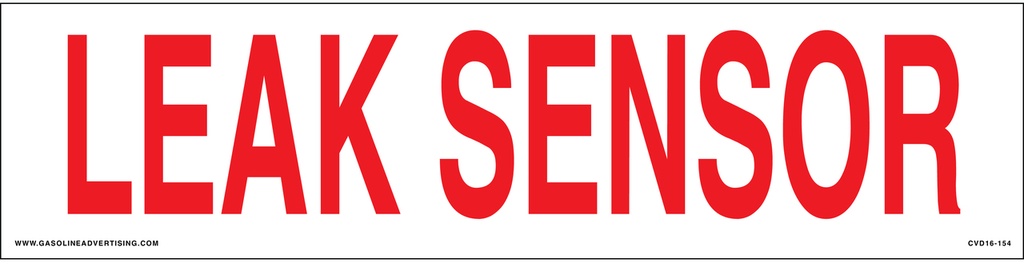 CVD16-154 - 12"W X 3"H - LEAK SENSOR Decal