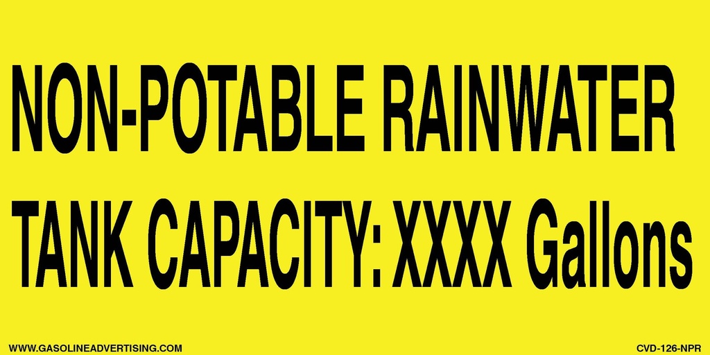 CVD-126-NPR - 12"W x 6"H - TANK CAPACITY DECALS