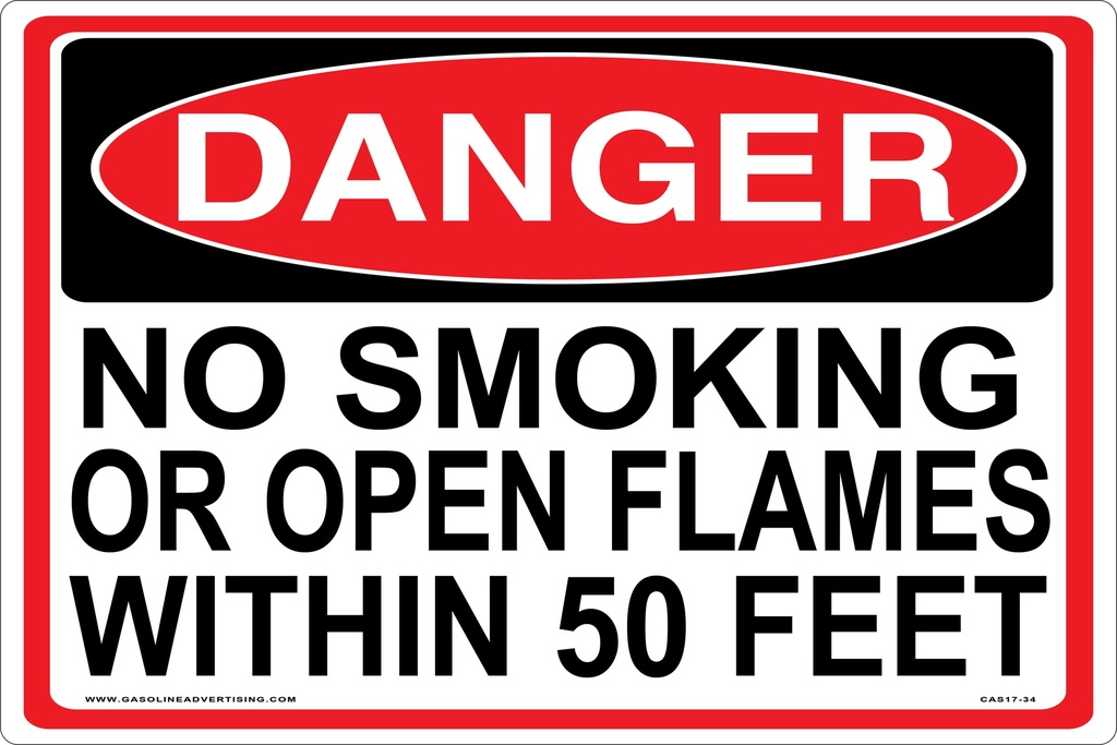 CAS17-34 - 24" x 16" Metal - No Smoking...