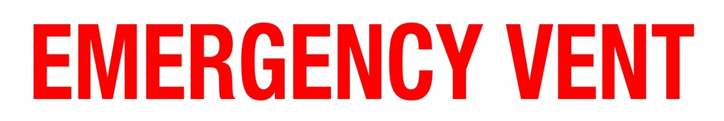 CAS21-109 - 12"W X 2"H EMERGENCY VENT Aluminum Sign