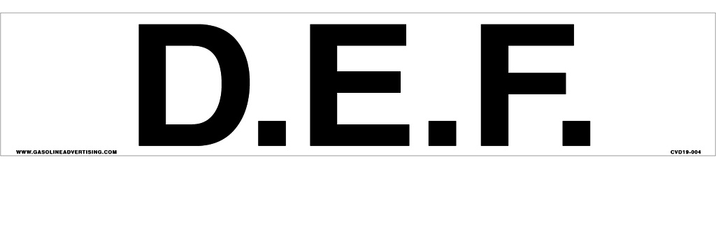 [CVD19-004] CVD19-004 - 20"W X 4"H - D.E.F Decal