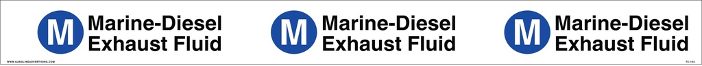 [TC-135] TC-135 - 38" x 3.5" - "Marine-Diesel Exhaust Fluid" API Plastic Tank Collar