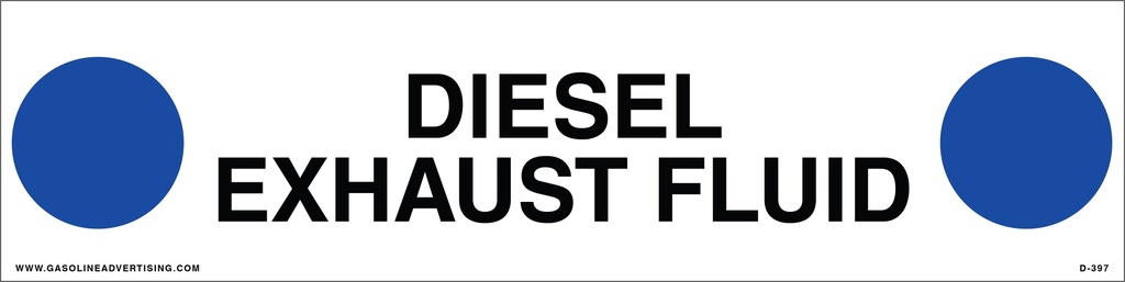 [D-397] D-397 API COLOR CODED DECAL - DIESEL EXHAUST FLUID