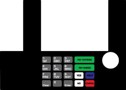 GA-T50038-59 Infoscreen Keypad Overlay